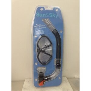 Sun And Sky Adult Swim Mask And Snorkel Set Black NEW